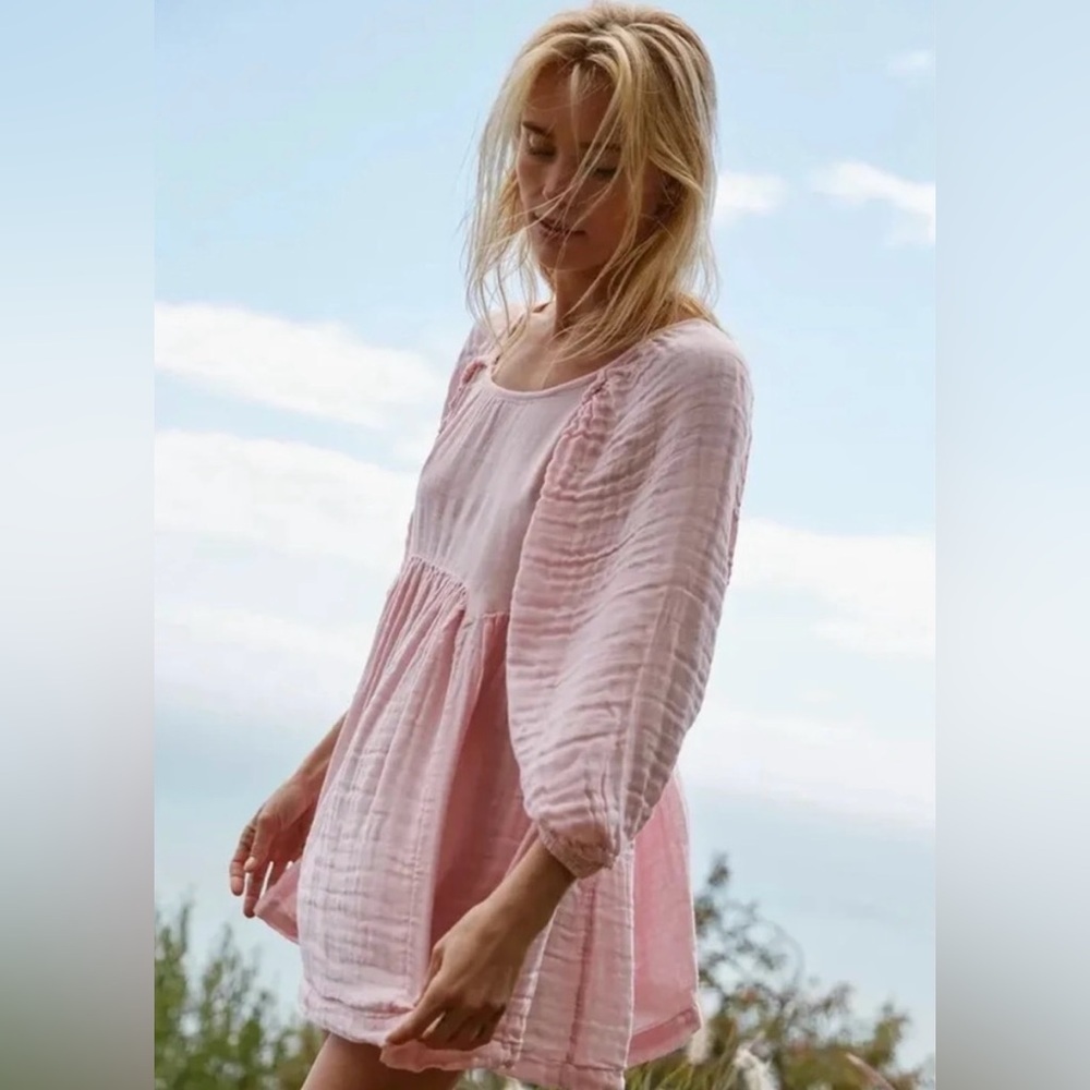 NWT Free People Adler Tunic in Bleached Mauve Size Small
